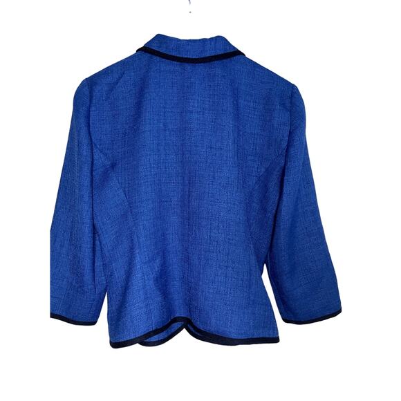 VIntage Leslie Fay cropped blazer blue SZ 10P - Picture 6 of 8